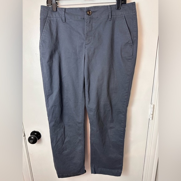 Loft The Skim Pants Charcoal Gray side pockets women’s pants Size 8 #1675 - Picture 1 of 7